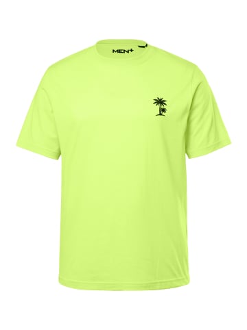 Men Plus Kurzarm T-Shirt in neon gelb