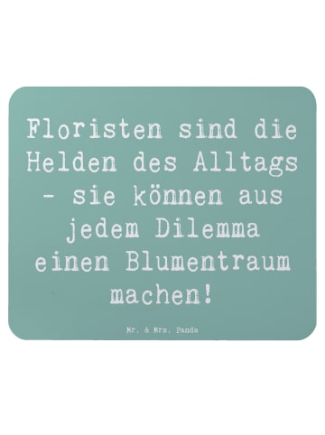 Mr. & Mrs. Panda Mouse Pad Spruch Floristin Heldin mit Spruch in Meeresbrise