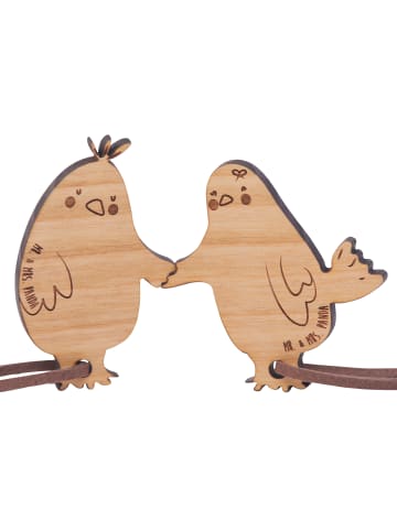 Mr. & Mrs. Panda Schlüsselanhänger Paare Vögel Händchenhaltend o... in Braun