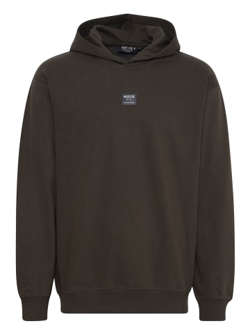 INDICODE Hoodie 55651MM überschnittener Kapuzenpullover mit Logoprint in Grau