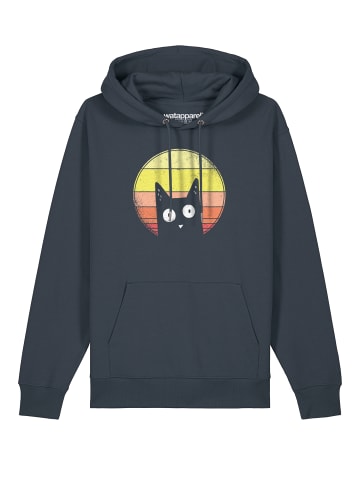 wat? Apparel Sweatshirt Sunset Cat in India Ink Grey