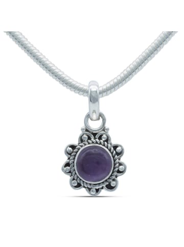 mantraroma 925er Silber - Ketten (L) 13 x (B) 23 mm mit Amethyst