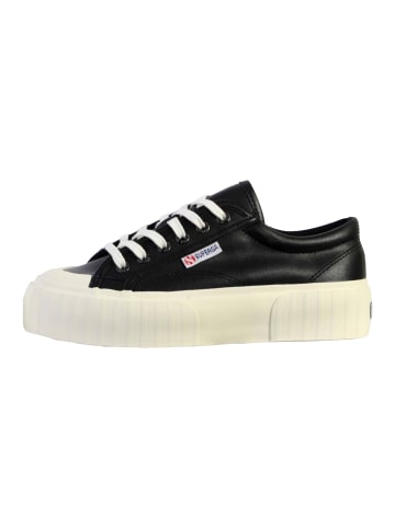 Superga Stripe Webbing Schnür-Sneaker Schwarz