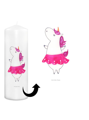 Mr. & Mrs. Panda Kerze Einhorn Ballerina ohne Spruch in Weiß