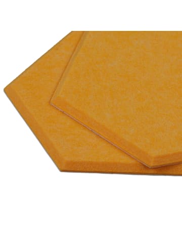 relaxdays 6 x Filzpinnwand in Gelb - (B)30 x (H)26 x (T)0,9 cm