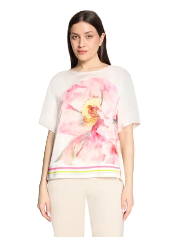 Betty Barclay Schlupfbluse mit Rippbündchen in Patch Cream/Rosé