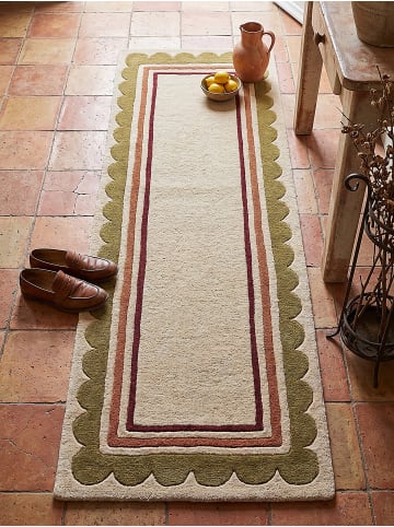 KADIMA DESIGN Teppich Wolle für Fußbodenheizung WENSUM modern Wohnzimmer in Beige-Multicolor