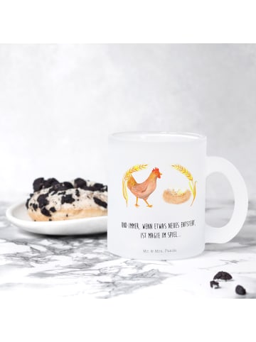 Mr. & Mrs. Panda Teetasse Huhn Stolz mit Spruch in Transparent