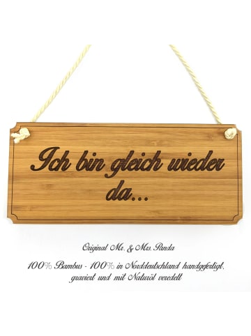 Mr. & Mrs. Panda Wegweiser Ich bin gleich wieder... mit Spruch in Keine Angabe