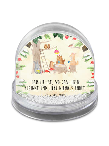 Mr. & Mrs. Panda Schneekugel Weihnachten Waldtiere Picknick mit ... in Naturpapier