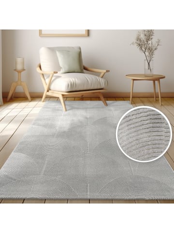 KADIMA DESIGN Teppich Kurzflor Abstrakt Wohnzimmer in Anthrazit