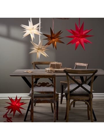 MARELIDA Papierstern 3D Stern mit Dekoband hängend 18-zackig D: 55cm in rot