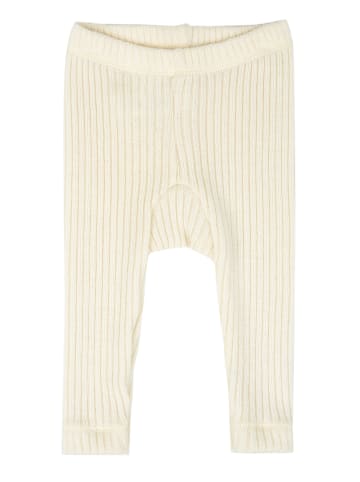 Joha Rippstrick-Leggings aus Merinowolle in nature