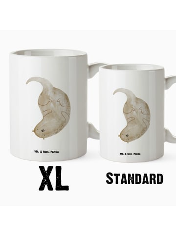 Mr. & Mrs. Panda Riesenkaffeetasse Otter Kopfüber ohne Spruch in Weiß