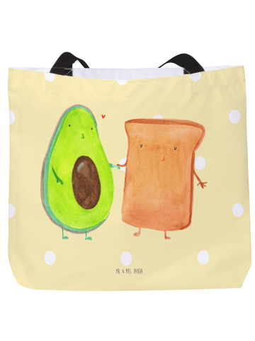 Mr. & Mrs. Panda Shopper Avocado Toast ohne Spruch in Gelb Pastell