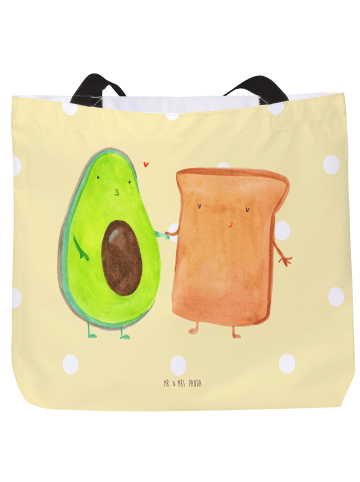 Mr. & Mrs. Panda Strandtasche Avocado Toast ohne Spruch in Gelb Pastell