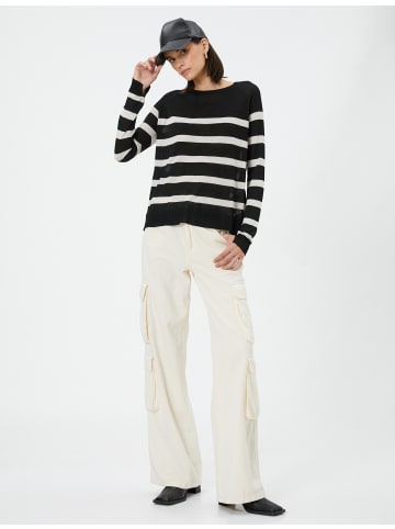 KOTON Sweater in Ekru Gestreift