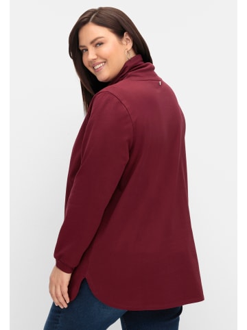 sheego Sweatshirt in weinrot
