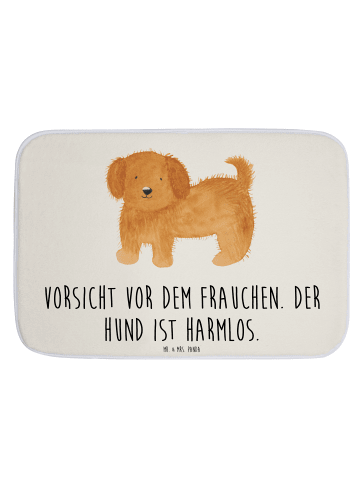 Mr. & Mrs. Panda Duschvorleger Hund Flauschig mit Spruch in Weiß