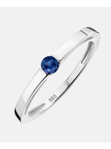 Diamant L'éternel Ring aus 585 Weißgold mit Saphir