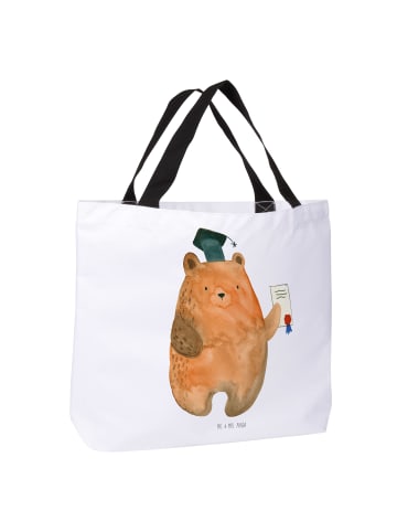 Mr. & Mrs. Panda Shopper Tasche Bär Prüfung ohne Spruch in Weiß