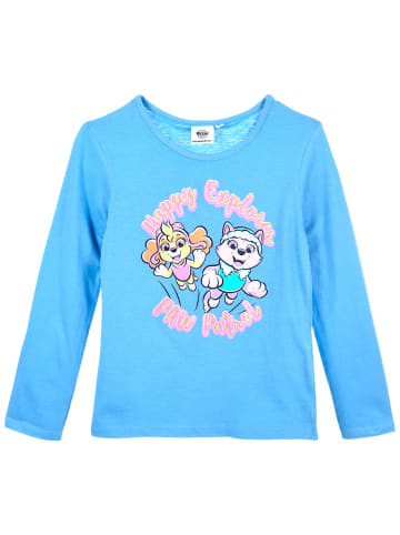Paw Patrol Langarmshirt Paw Patrol Skye mit Glitzer in Blau