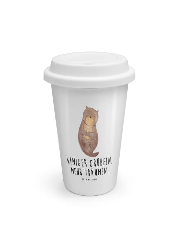 Mr. & Mrs. Panda Kaffeebecher Otter Muschel mit Spruch in Weiß