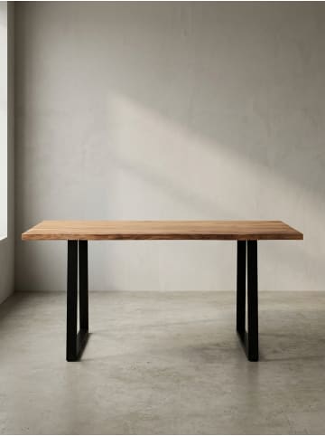 KADIMA DESIGN Schreibtisch 160x80x76 cm Massivholz / Metall Computertisch