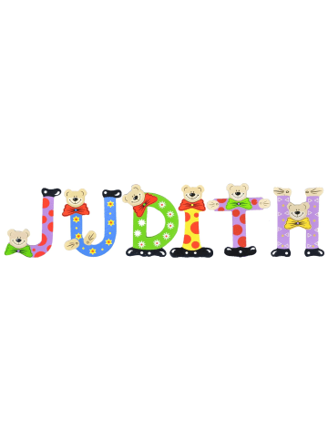 Playshoes Deko-Buchstaben "JUDITH" in bunt