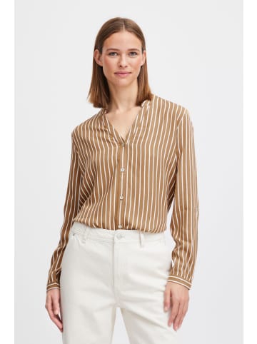 b.young Langarmbluse BYFABIANNE STRIPE SHIRT - 20807499 20807499 Damenbluse Lamgarm in Braun