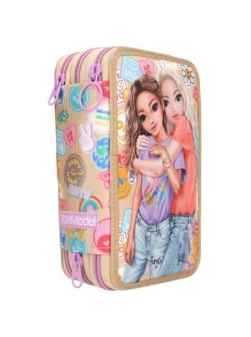 Depesche 3-Fach Federtasche GIRL POWER inkl. Stifte TOPModel 7,5 x 13 x 20 cm in bunt