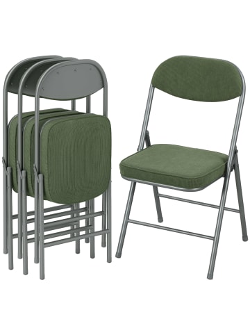 HOMCOM Klappstuhl-48,5L x 45B x 82H cm-Grün