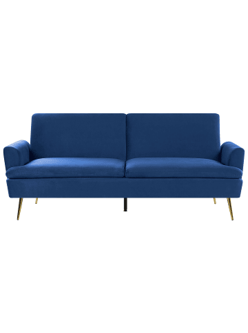 Beliani Schlafsofa VETTRE in Blau/Gold - (W) 210 x (H) 88 x (L) 84 cm