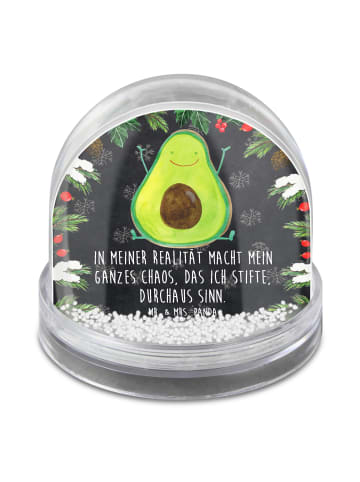 Mr. & Mrs. Panda Schneekugel Weihnachten Avocado Glücklich mit S... in Kreidetafel
