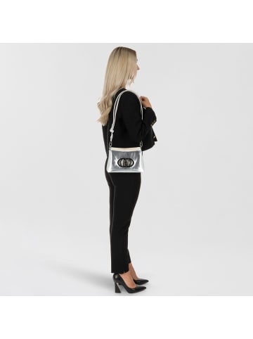 Liu Jo Lapuffy Schultertasche 19 cm in silver