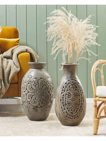 Beliani Dekovase MEGARA in Grau - (W) 26 x (H) 51 x (L) 26 cm