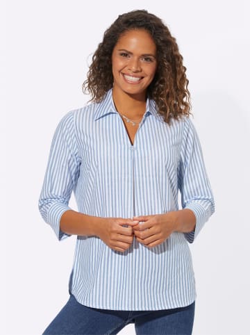 WITT WEIDEN Gestreifte Bluse in bleu-weiß-gestreift