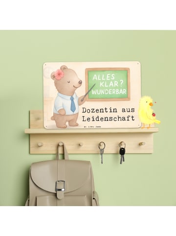Mr. & Mrs. Panda Blechschild Dozentin Leidenschaft Design mit Sp... in Weiß