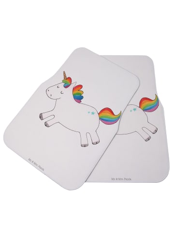 Mr. & Mrs. Panda Automatte Einhorn Happy ohne Spruch in Weiß