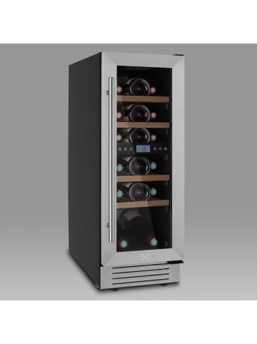 Les Petits Champs Weinkühlschrank Dual Zone 17 Flaschen eingebaut CAVCED17 Silber Energieklasse G