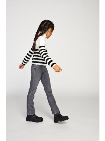 KIDS ONLY Pullover  KOGFRANCA HALF ZIP L/S STRIPE KNT in cloud dancer