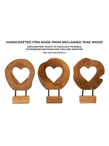Mauro Ferretti Braune Holzskulptur, 20 x 10 x 28 cm