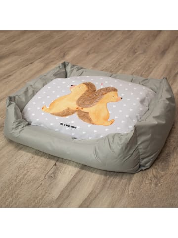 Mr. & Mrs. Panda Hundekissen Igel händchenhaltend ohne Spruch in Grau Pastell