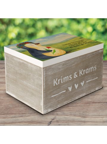 Mr. & Mrs. Panda Aufbewahrungsbox Pinguin Blumen Design mit Spruch in Weiß