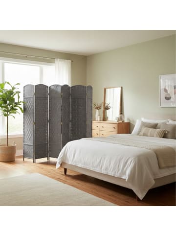 relaxdays Paravent in Grau - (B)240 x (H)170 cm