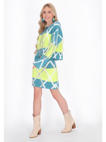 IZIA Women Sweater in turquoise lime