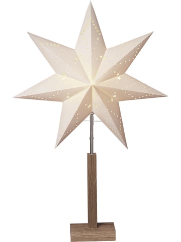 STAR Trading Stern-Tischleuchte Karo, weiß, 43x70cm in Weiß