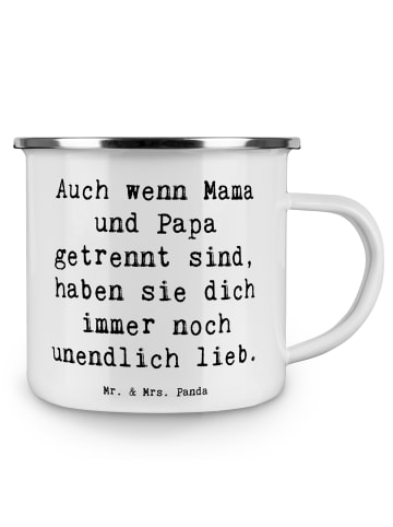 Mr. & Mrs. Panda becher emaille Spruch Trennung von den Eltern m... in Weiß