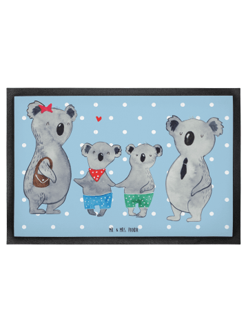 Mr. & Mrs. Panda Fußmatte Koala Familie zwei ohne Spruch in Blau Pastell
