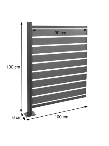 MCW Alu Mülltonnen-Zaun K57 erweiterbar, Hellbraun